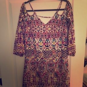 Xhilaration Tribal Print Off the Shoulder Dress!